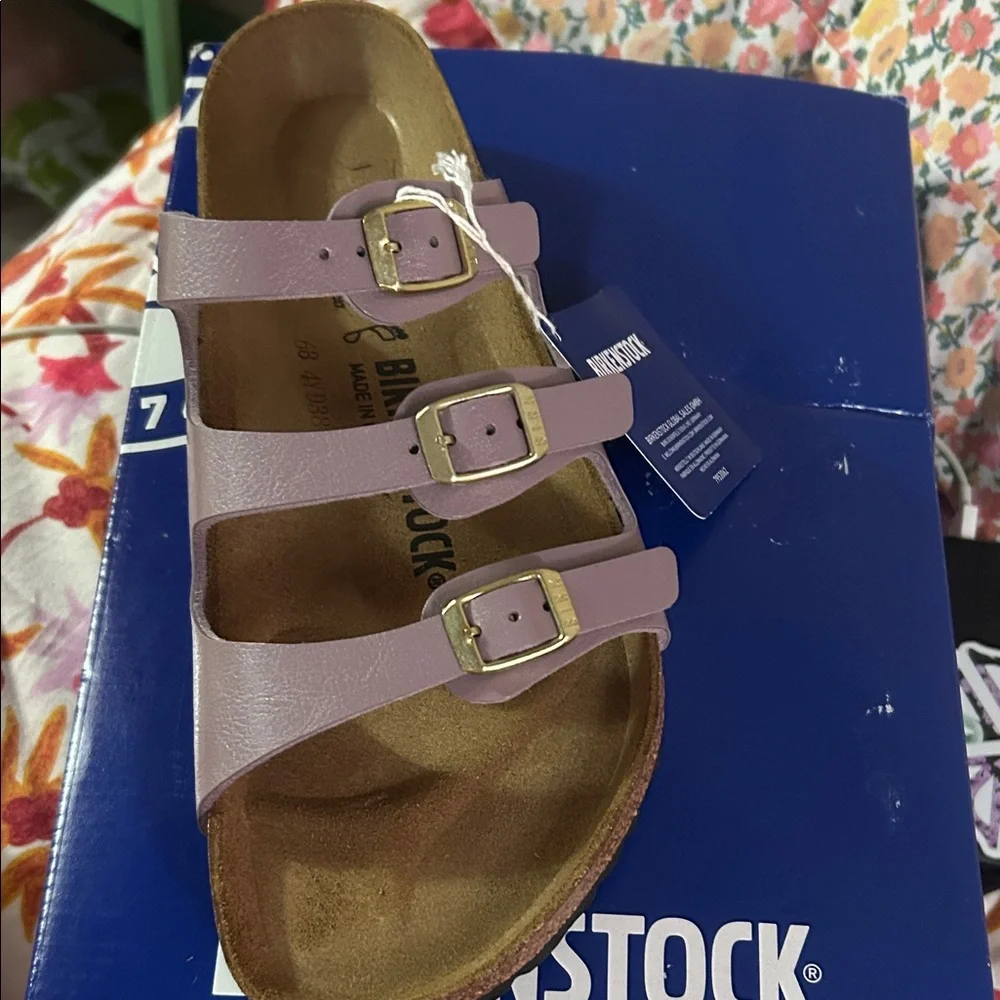 Birkenstock Florida Graceful Faded Purple Sandals - Picture 3 of 3